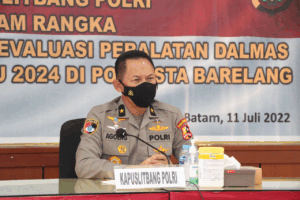 Puslitbang Polri Evaluasi Peralatan Dalmas Dalam Rangka Persiapan Pengamanan Pemilu 2024 Di Polresta Barelang