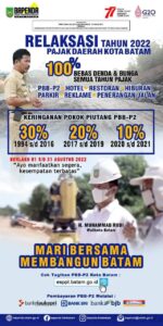 Rudi Bebaskan Denda Pajak di Batam, Ada Keringanan Hutang Pokok Juga