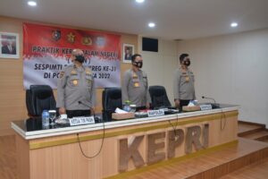 Praktek Kerja dalam Negeri Sespimti Polri Dikreg ke-31 di Polda Kepri T.A 2022