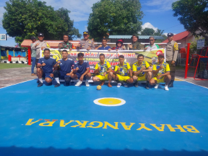 Sambut Hari Kemerdekaan RI, Polsek Belakangpadang Gelar Turnamen Sepak Takraw