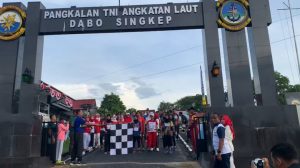 Peringati HUT RI ke-77, Lanal Dabo Singkep Gelar Charity Run
