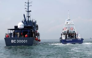 Rendezvous at Sea Bea Cukai Bersama Singapore Police Coast Guard, Tingkatkan Pengawasan Laut Melalui Patroli Perbatasan Terkoordinasi