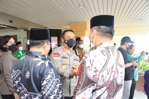 Wakapolresta Barelang Dampingi Kapolda Kepri dalam Kegiatan Penyambutan Kedatangan Menteri Agama RI