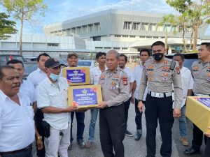Sambut HUT Lalu Lintas Bhayangkara Ke-67, Ditlantas Polda Kepri Gelar Baksos
