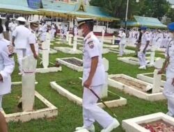 SAMBUT HARI JADI KE-77 TNI AL, LANTAMAL IV ZIARAH ROMBONGAN DI TMP PUSARA BAKTI