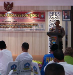 Polres Bintan Laksanakan Focus Group Discussion (FGD) Yang Bertemakan Kebijakan Penyesuaian Harga Bbm Subsidi Dalam Perspektif Sosial Ekonomi