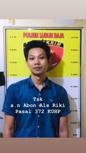 Polsek Lubuk Baja Amankan 1 Orang Pelaku Tindak Pidana Penggelapan