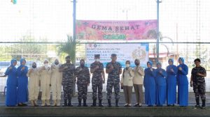 Jelang Hari Kesehatan TNI AL, Lantamal IV bersama RSAL Midiyato dan Puskesmas Tanjungpinang Gelar Bhakti Manunggal TNI