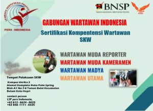 Melalui BNSP-LSP Indonesia, DPD GWI Kepri Buka Pendaftaran Sertifikasi Kompetensi Wartawan