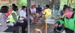 Direktorat Lalu Lintas Polda Kepri Gelar Sosialisasi Kamseltibcar Lantas dan Prokes ke Sejumlah Ojek Online