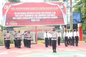 Polres Karimun Gelar Apel Kesiapsiagaan Penanggulangan Bencana Alam