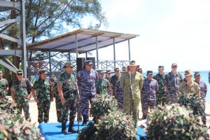 Danlanal Dabo Singkep Sambut Panglima TNI Hadiri Latgabma Ausindo AAJEX 2022