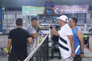 Pasangan Kapolresta Barelang Meraih Juara I Turnamen Tennis Lapangan Internal BTC Barelang Yang Ketiga