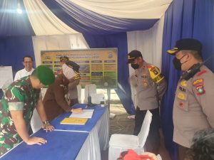 Kapolresta Barelang dan Rombongan FKPD Kota Batam Kunjungan Ke Posyan Terpadu Pelabuhan Batu Ampar