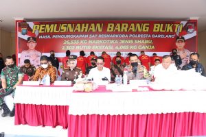 Pemusnahan Barang Bukti Narkotika Sekaligus Release Akhir Tahun 2022 Sat Resnarkoba Polresta Barelang