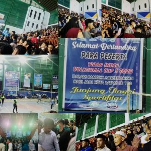 Dukung Event Olahraga di Batam, Produsen Air Minum Mindy Jadi Sponsor Tiban Indah Volley Ball Cup I 2022