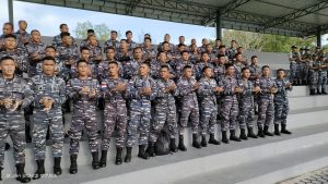 Asah Ketahanan Fisik, Satpol Lantamal IV Gelar Lomba Renang Estafet