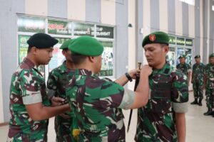 Komandan Kodim 0316/Batam Pimpin Laporan Korps Kenaikan Pangkat BA/TA tahun 2023 di Mako Aula Kodim 0316/Batam
