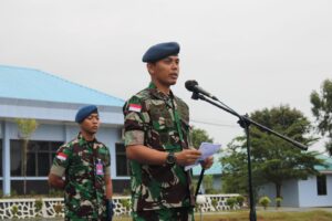 Komandan Lanud Hang Nadim Letkol Prib Betya Lukman Madyana Pimpin upacara Kenaikan Pangkat