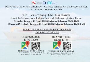PT Pelni Umumkan Perubahan Jadwal Keberangkatan Kapal Kelud dan Dorolonda