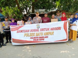 Bantuan Sosial Untuk Negeri Oleh Polda Kepri Polresta Barelang, Polsek Batu Ampar Ke Masyarakat Kec.Batu Ampar