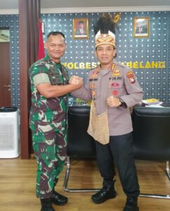 Sinergitas TNI POLRI, Kapolresta Barelang Terima Kunjungan Danyonif Raider Khusus 136/TS Sepulang Operasi Papua Barat Satgas PAMTAS RI – PNG Tahun 2023
