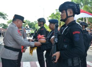 Polda Kepri Gelar Upacara Hari Bhayangkara Ke 77 Pemulihan Nilai -Nilai LuhurTribrata