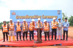 Kapolda Kepri Pimpin Ground Breaking Ceremony Pembangunan Gedung Pelayanan BPKB DIt Lantas Polda Kepri Tahun 2023
