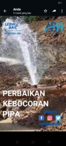 Pelanggan Air Batam Hilir,Memberikan Pelayanan Lebih Cepat Kepada Pelanggan jika Terjadi Kebocoran
