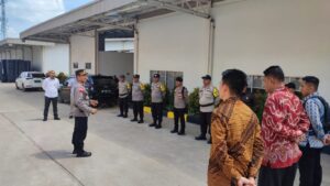 Kapolsek Sekupang Apel Kesiapan, Berikan Rasa Aman, Saat Kunjungan Menteri Singapura Di Gren Farm