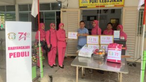 Polsek Lubuk Baja, Bhayangkari Melaksanakan Baksos Dan Anjangsana Dalam Rangka Peringatan Hut Ri Ke-78