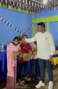 Tokoh Muda Batam M. Dycho Barcelona Sapa Masyarakat Sagulung pada Perayaan HUT RI Ke 78