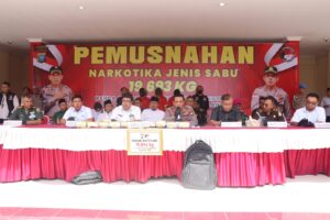Kapolresta Barelang Bersama Instansi Terkait Musnahkan Narkotika Jenis Sabu Seberat 19,693 KG