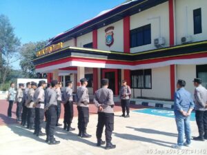 Waka Polsek Batu Ampar Pimpin Apel Pagi