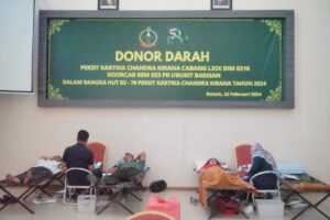 Sambut HUT Ke-78, Persit Kartika Chandra Kirana Cabang LXIX Kodim 0316/Batam Korcab Rem 033 PDI/BB Gelar Donor darah