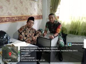 Ini Pesan Penting Babinsa Tiban Lama saat Komsos Bersama Pendidik di Madrasah Ibtidaiyah Nurul Amanatul Haq