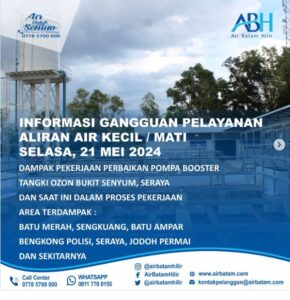 ABH Perbaiki Pompa Booster di Tangki Ozon Bukit Senyum Seraya