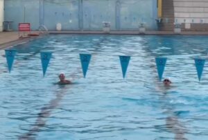 Latihan Atlet Cabor Renang Artistik Dimonitor Langsung Tim MONEV KONI Kepri