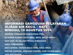 Perbaikan Kebocoran Pipa DN 300mm di Depan Rumah Sakit Awal Bros, Baloi Indah Masih Berlangsung