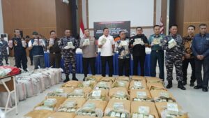 TNI AL Gagalkan Penyeludupan Narkotika Senilai RP. 7,057 Triliun di Selat Durian Kepulauan Riau