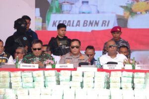Polda Kepri Musnahkan 2 Ton Sabu Hasil Pengungkapan Jaringan Narkoba Internasional di Batam