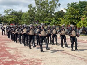 Sambut HUT Bhayangkara ke-79, Sat Samapta Polresta Barelang Gelar Lomba Dalmas Tingkatkan Kesiapsiagaan Personel