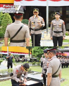 Kapolresta Padang Pimpin Upacara Penyerahan Jabatan Wakapolresta