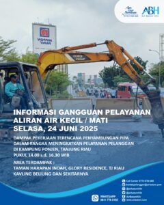 Penyambungan Pipa di Kampung Ponjen Tanjung Riau, Layanan Air Terganggu Sementara