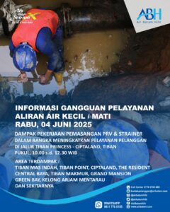 Air Batam Hilir Lakukan Pekerjaan Terencana di Jalur Tiban Princess–Ciptaland, Suplai Air Terganggu Sementara