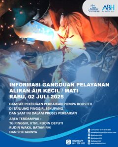Gangguan Layanan Air di Sekupang, Air Batam Hilir Siagakan Mobil Tangki Selama Proses Perbaikan Booster Pompa