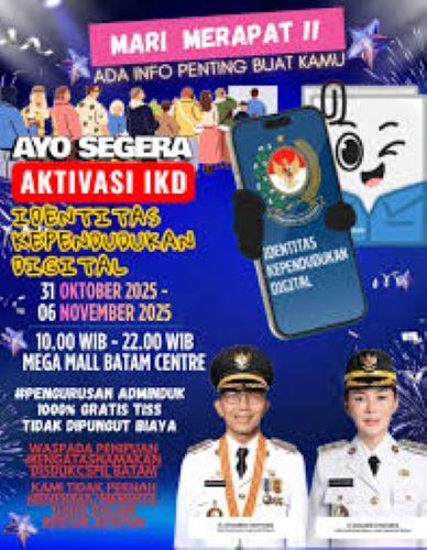 Disdukcapil Batam Buka Layanan Pendaftaran IKD di Mega Mall! Warga Kini Tak Perlu Lagi Bawa KTP Fisik