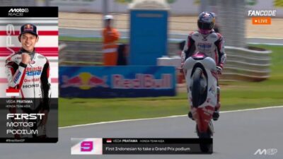 Satu Insiden Ubah Segalanya! Veda Ega Bangkit dan Rebut Podium Bersejarah di Moto GP Brasil