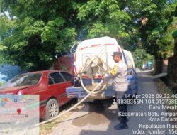 Hari ke-81 Krisis Air, Polsek Batu Ampar Kawal Distribusi hingga Malam