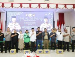 Halalbihalal Ojol dan Buruh di Polda Kepri, Amsakar–Li Claudia Angkat Isu UMK & Perlindungan Pekerja